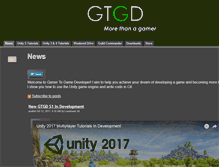 Tablet Screenshot of gamertogamedeveloper.com